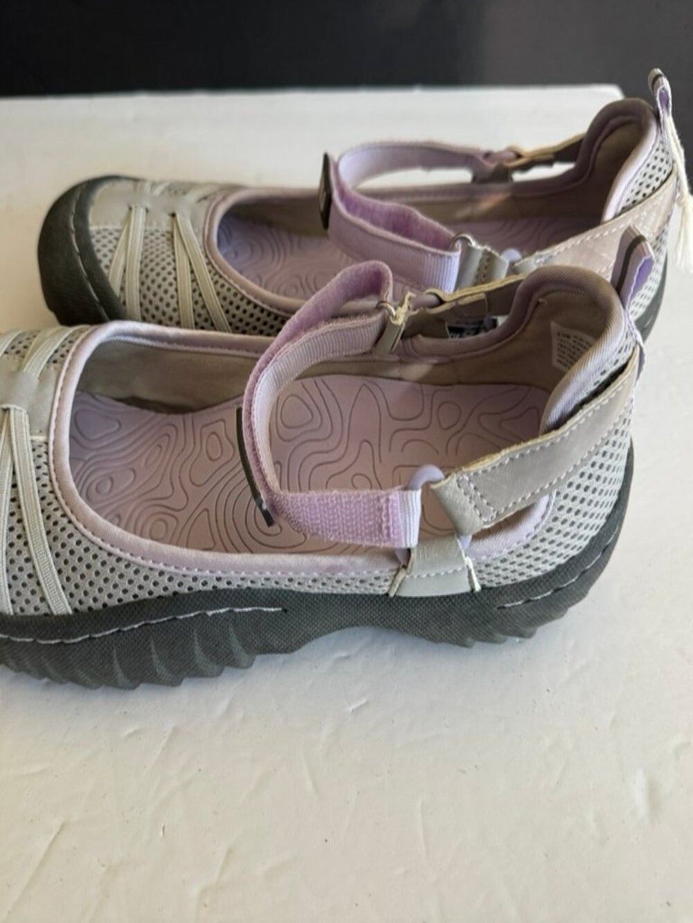 JBU Jambu Lilac & Gray Mary Jane Water Ready Shoes Style B2MA65 EVA Size 8.5 EUC - Picture 6 of 7